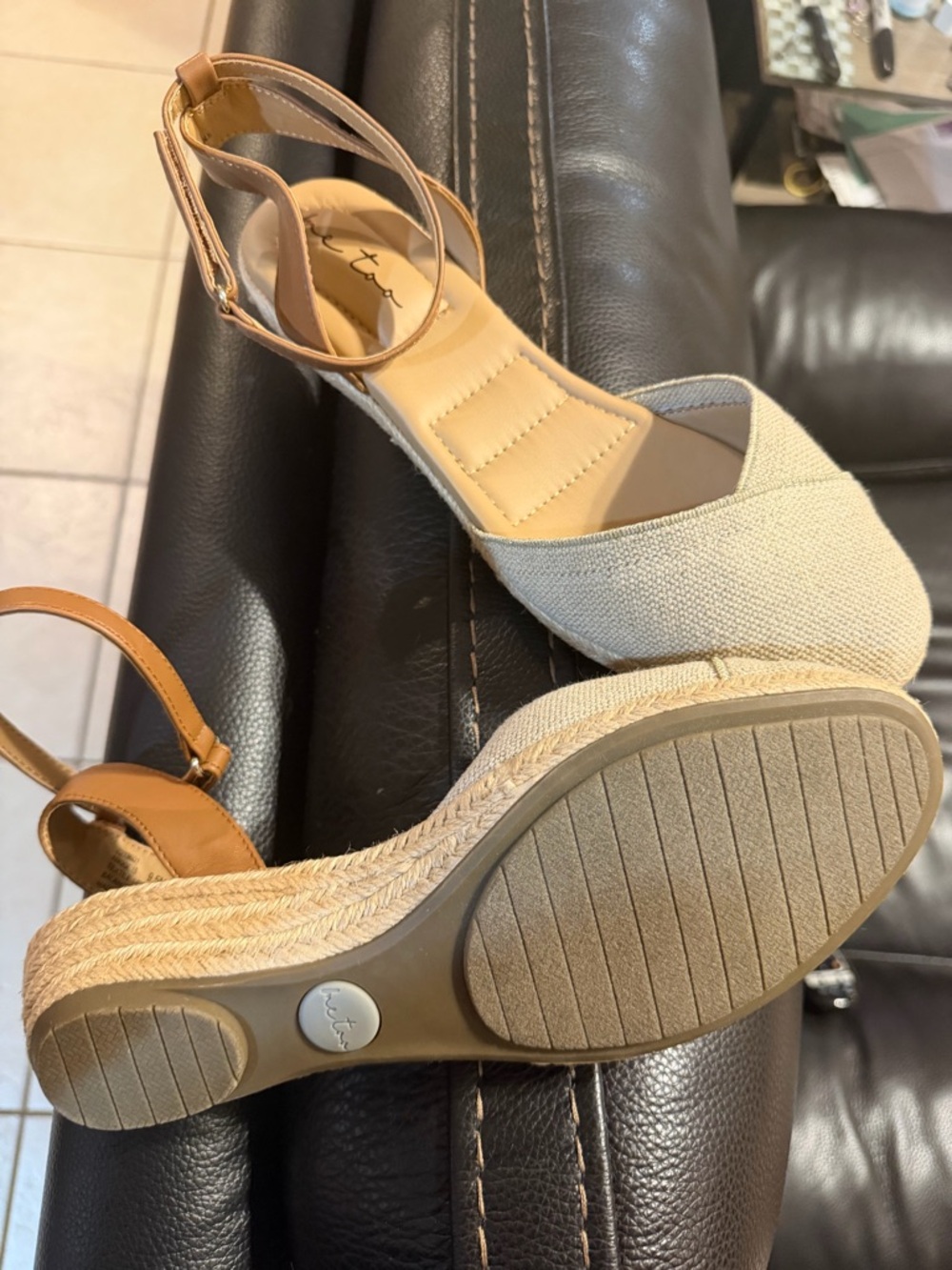 Wedge Espadrille Sandal in Flax by Nola